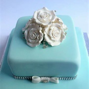 Blue Rectangular Cake