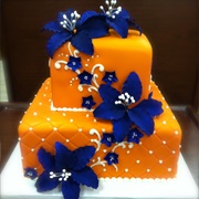 Blue and Orange Cake