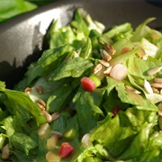 Lettuce With Rhubarb and Sunflower Seeds