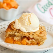 Cantaloupe Peach Cobbler