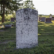 Cryptic Gravestone, Rushes Cemetery