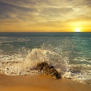 Waves Crashing on Shore