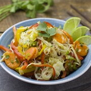 Glass Noodle Salad With Carrots and Bell Pepper