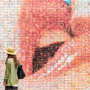"The World Begins With Every Kiss" Mural, Barcelona