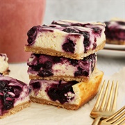 White Chocolate Blueberry Cheesecake Bars