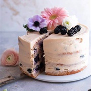 Blackberries on Cake