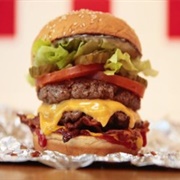 Five Guys Bacon Cheeseburger