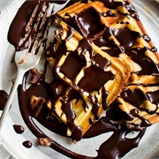 Waffle With Chocolate Sauce