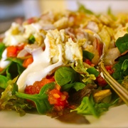 Scrambled Eggs in Salad