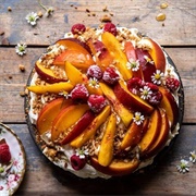 Peaches and Cream Pretzel Pie