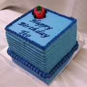 Blue Square Cake