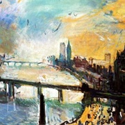 London, View of the Thames in the Evening (Oskar Kokoschka)