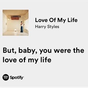 Love of My Life - Harry Styles