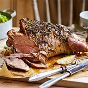 Home-Cooked Roast Lamb & Accompaniments at Easter, UK