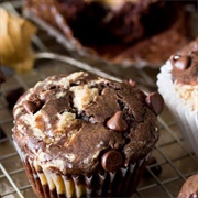 Peanut Butter Filled Chocolate Muffins