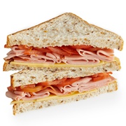 Ham, Cheese and Tomato Sandwich