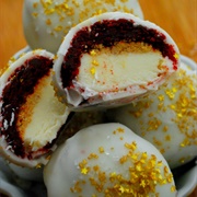 Red Velvet Cheesecake Brownie Bombs