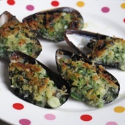 Gratineed Mussels