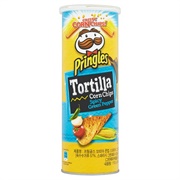 Tortilla Corn Chips Spicy Green Pepper