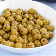 Grilled Green Olives