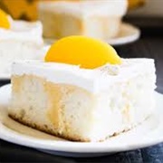 Summer Peach Pie Poke Cake