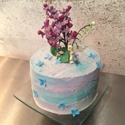 Blue Raspberry Butterfly Cake
