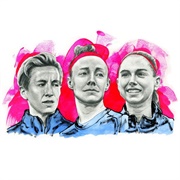 Megan Rapinoe, Becky Sauerbrunn, and Alex Morgan