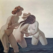 Three Women and a Young Girl Playing in the Water (Félix Edouard Vallotton)