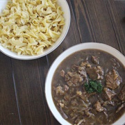 Beef & Onions Braised in Beer