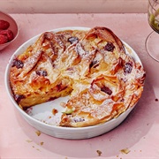 Ruffled Milk Pie With Raspberries