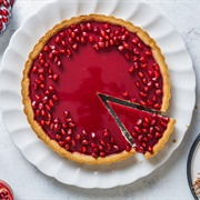 Pomegranate Ricotta Cheesecake Tart