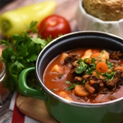Babgulyás (Bean Goulash Soup)