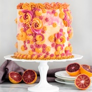 Blood Orange Curd Cake