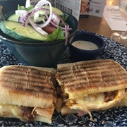 BBQ Chicken, Bacon and Cheddar Cheese Panini