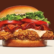 BK Bacon and Swiss Cheese Royal Crispy Chicken Sandwich