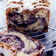 Blueberry Pie Muffin Bread With a Lemon Glaze