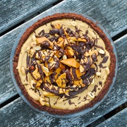 Peanut Butter Honeycomb Pie