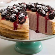 Black Raspberries on Cake