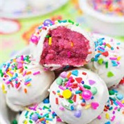 Strawberry Funfetti Cake Balls