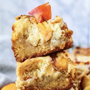 Peach Cheesecake Blondies