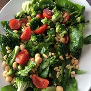 Broccoli and Tomato Salad With Pine Nuts