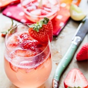 Strawberry Rose Gin Fizz