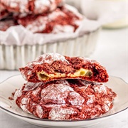 Cheesecake Stuffed Red Velvet Cookies