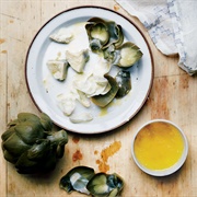 Steamed Artichokes With Garlic Butter