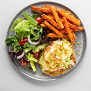 Avocado, Tomato and Cheese Schnitzel