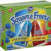 Kroger Squeeze Freeze Blue Raspberry and Cherry Cola