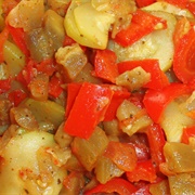 Steamed Zucchini, Eggplant, Bell Pepper and Tomatoes