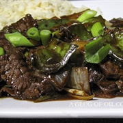 Beef With Green Peppers in Blackbean Sauce