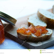 Apple Jam on Rye Bread
