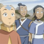 Aang, Katara and Sokka